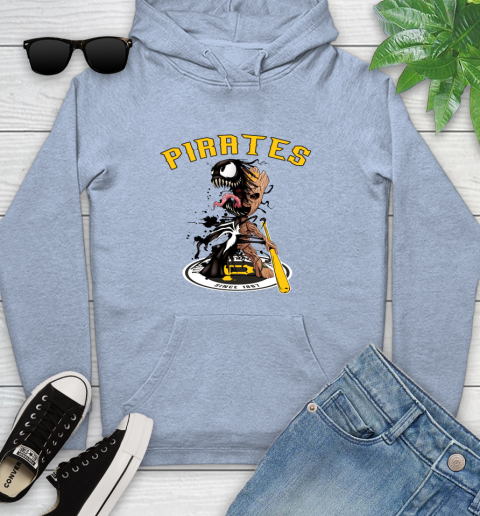 MLB Pittsburgh Pirates Baseball Venom Groot Guardians Of The Galaxy Youth Hoodie 10