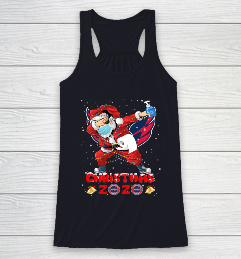Washington Capitals Funny Santa Claus Dabbing Christmas 2020 NHL Racerback Tank 7