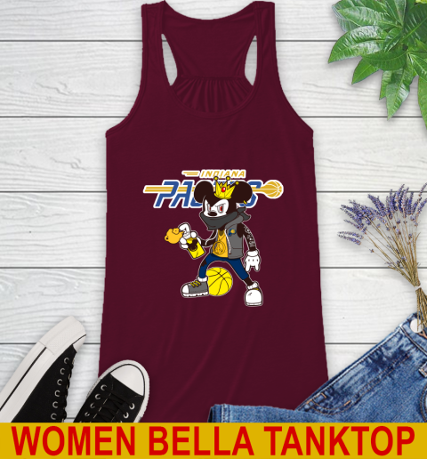 Indiana Pacers NBA Basketball Mickey Peace Sign Sports Racerback Tank 4 Indiana Pacers NBA Basketball Mickey Peace Sign Sports Racerback Tank - Image 4