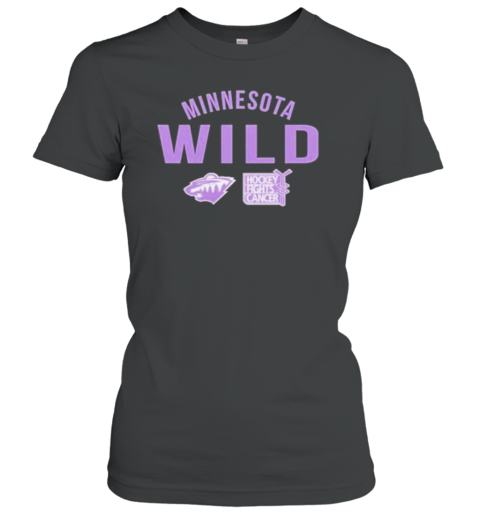 Minnesota Wild Richmond Resilient Hockey Fights Cancer Women's T-Shirt