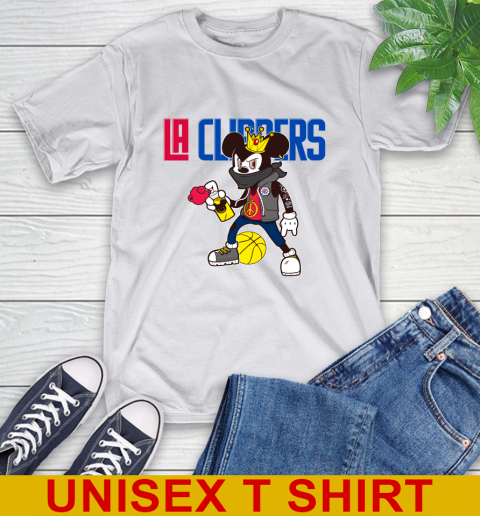LA Clippers NBA Basketball Mickey Peace Sign Sports T-Shirt 12