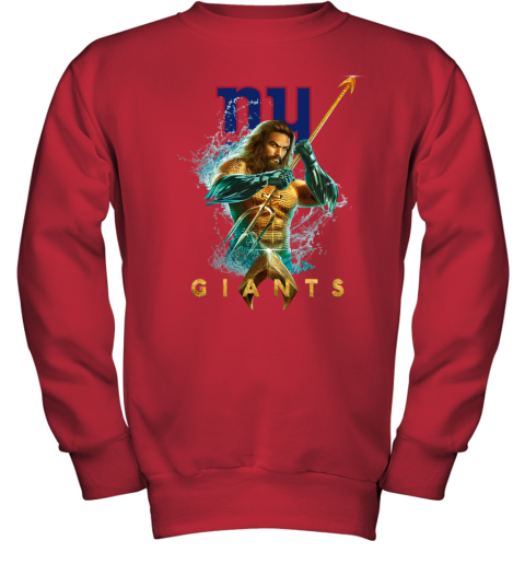 NFL New York Giants Aquaman DC Football Sports V0QrpITjrxl youth sweatshirt 47 95 151514 front red