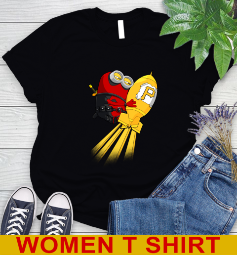 MLB Baseball Pittsburgh Pirates Deadpool Minion Marvel Shirt Women's T-Shirt