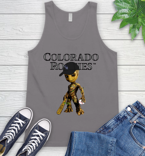 MLB Colorado Rockies Groot Guardians Of The Galaxy Baseball Tank Top 7