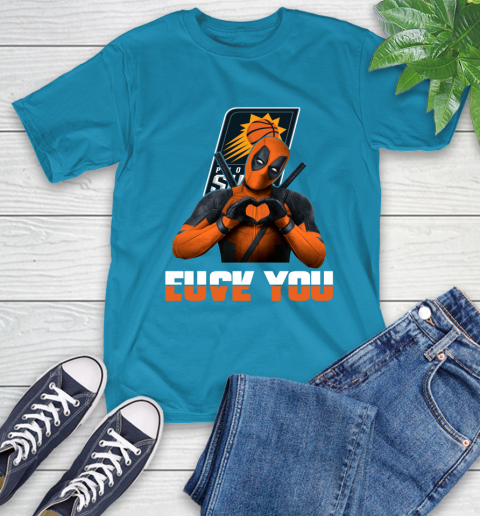 NBA Phoenix Suns Deadpool Love You Fuck You Basketball Sports T-Shirt 9