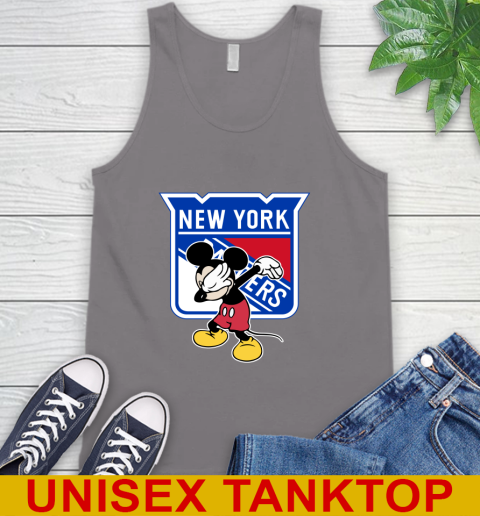New York Rangers NHL Hockey Dabbing Mickey Disney Sports Tank Top 7