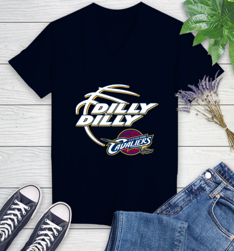 NBA Cleveland Cavaliers Dilly Dilly Basketball Sports Women's V-Neck T-Shirt 3