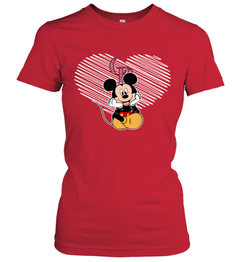 MLB Colorado Rockies The Heart Mickey Mouse Disney Baseball Women's T-Shirt  
