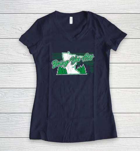 Bring Ya Ass  Minnesota Basketball Women's V-Neck T-Shirt 7