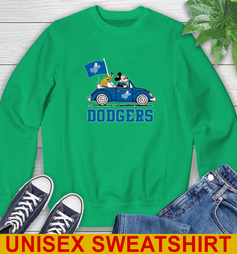 MLB Baseball Los Angeles Dodgers Pluto Mickey Driving Disney Shirt Sweatshirt 7 MLB Baseball Los Angeles Dodgers Pluto Mickey Driving Disney Shirt Sweatshirt - Image 7