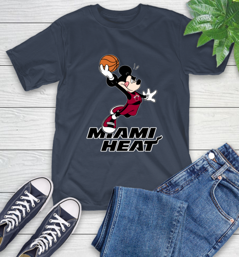 NBA Basketball Miami Heat Cheerful Mickey Mouse Shirt T-Shirt 5 NBA Basketball Miami Heat Cheerful Mickey Mouse Shirt T-Shirt - Image 5