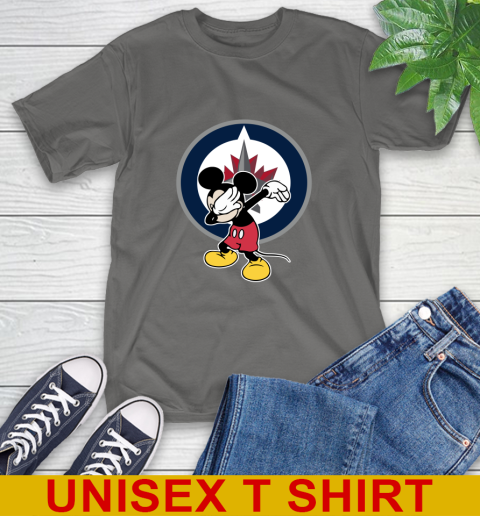 Winnipeg Jets NHL Hockey Dabbing Mickey Disney Sports T-Shirt 8
