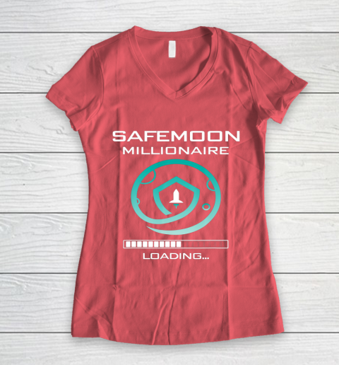 Funny Safemoon Millionaire Crypto Women's V-Neck T-Shirt 4