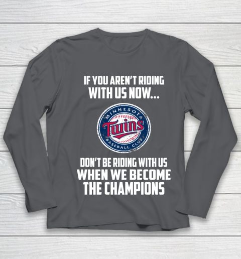 MLB Minnesota Twins Baseball We Become The Champions Youth Long Sleeve 6
