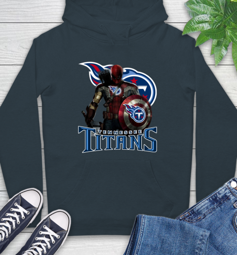 NFL Captain America Thor Spider Man Hawkeye Avengers Endgame Football Tennessee Titans Hoodie 7