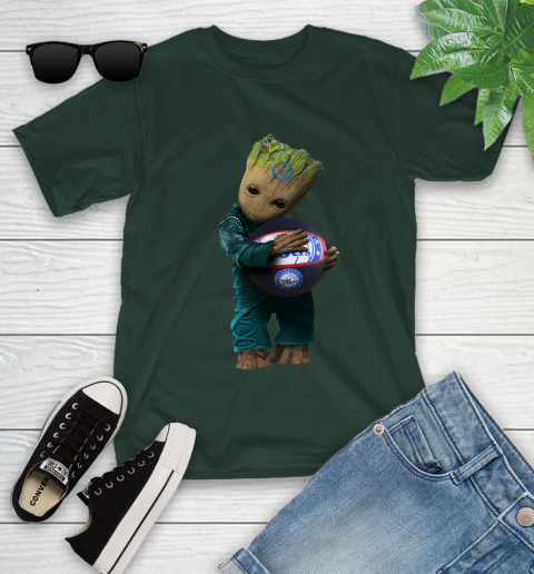 NBA Groot Guardians Of The Galaxy Basketball Sports Philadelphia 76ers Youth T-Shirt 5