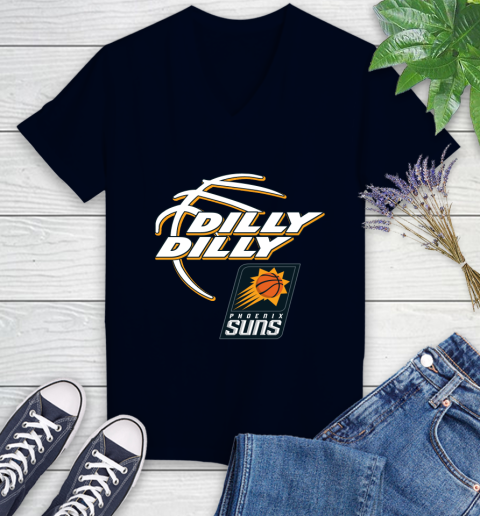 NBA Phoenix Suns Dilly Dilly Basketball Sports Women's V-Neck T-Shirt 3