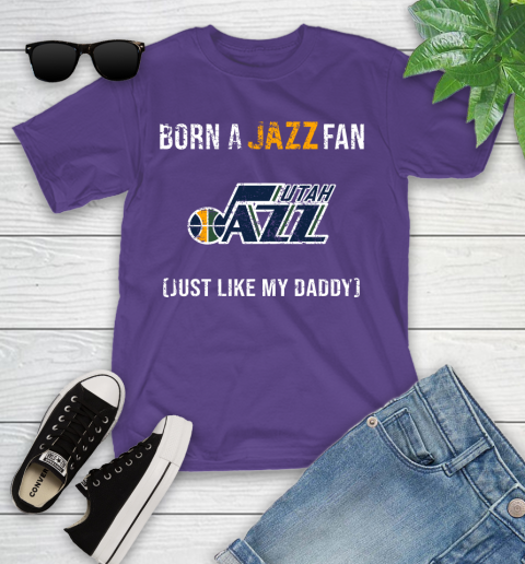 NBA Utah Jazz Loyal Fan Just Like My Daddy Basketball Shirt Youth T-Shirt 3