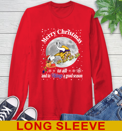 Minnesota Vikings Merry Christmas To All And To Vikings A Good Season NFL Football Sports Long Sleeve T-Shirt 12