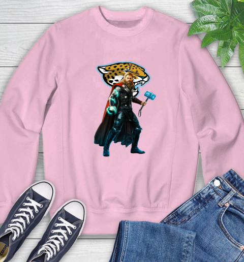 NFL Thor Avengers Endgame Football Jacksonville Jaguars Sweatshirt 9