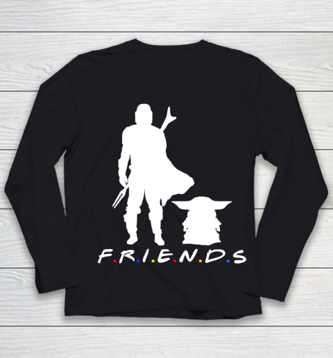 Star Wars Shirt Best friends l Mando and baby Yoda Youth Long Sleeve