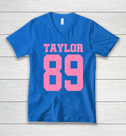 Pink Numbers Taylor 89 V-Neck T-Shirt 4