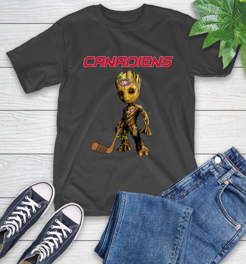 Montreal Canadiens NHL Hockey Groot Marvel Guardians Of The Galaxy T-Shirt 2