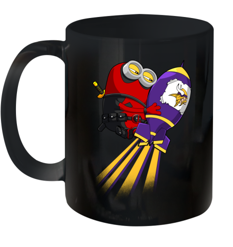 NFL Football Minnesota Vikings Deadpool Minion Marvel Shirt Ceramic Mug 11oz