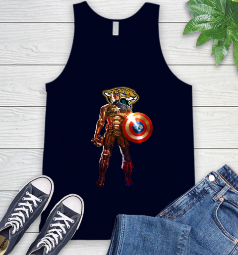 NFL Captain America Marvel Avengers Endgame Football Sports Jacksonville Jaguars Tank Top 3