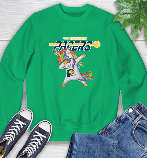 Indiana Pacers NBA Basketball Funny Unicorn Dabbing Sports Sweatshirt 6