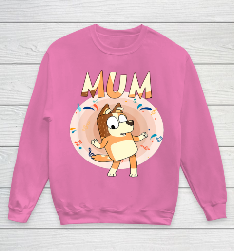 Bluey Dad Mom Funny Family Mother's Day Youth Sweatshirt 7