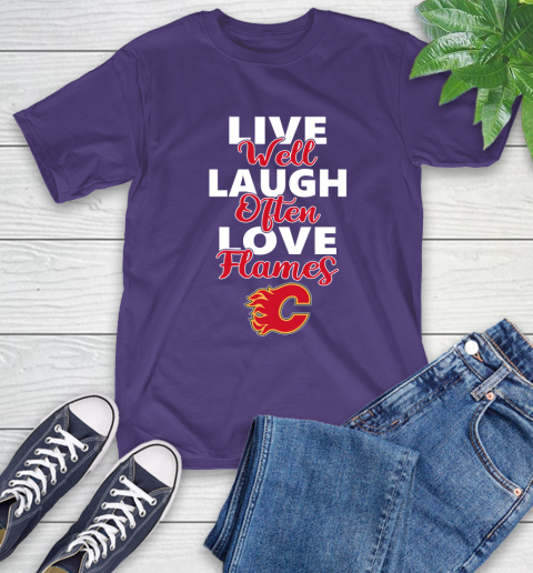 NHL Hockey Calgary Flames Live Well Laugh Often Love Shirt T-Shirt 5
