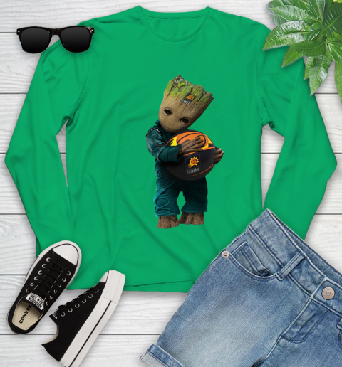 NBA Groot Guardians Of The Galaxy Basketball Sports Phoenix Suns Youth Long Sleeve 6