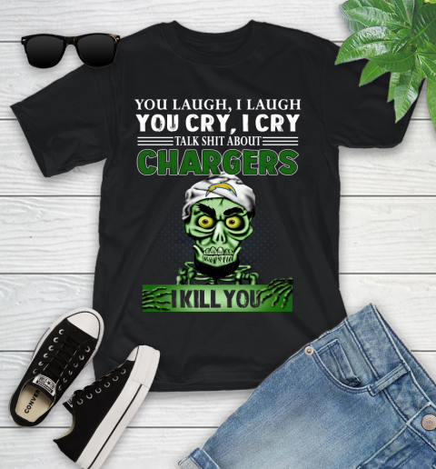 NFL Talk Shit About Los Angeles Chargers I Kill You Achmed The Dead Terrorist Jeffrey Dunham Football Youth T-Shirt