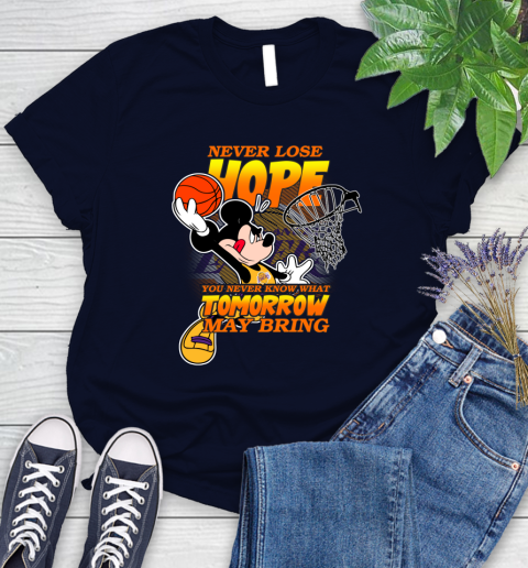 Los Angeles Lakers NBA Basketball Mickey Disney Never Lose Hope Women's T-Shirt 2