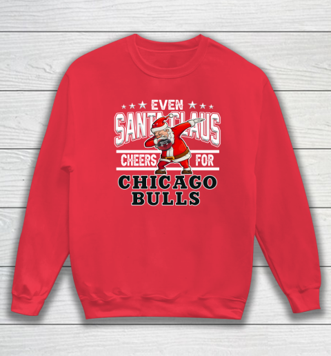 Chicago Bulls Even Santa Claus Cheers For Christmas NBA Sweatshirt 7