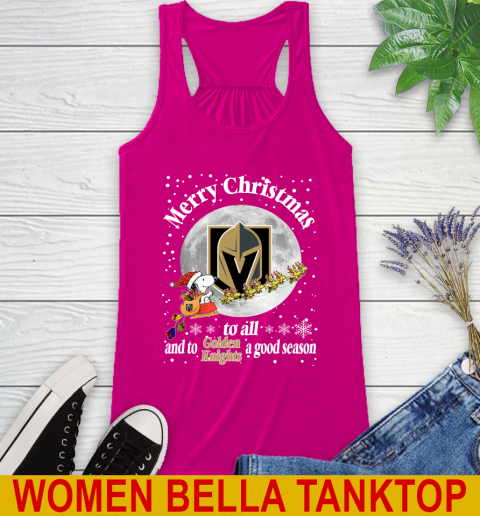 Vegas Golden Knights Merry Christmas To All And To Golden Knights A Good Season NHL Hockey Sports Racerback Tank 6