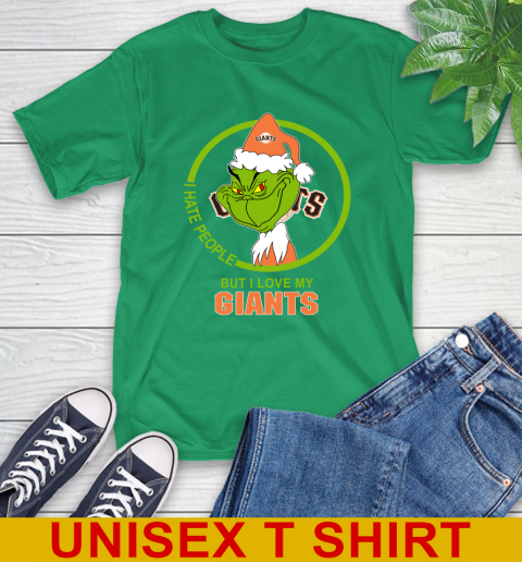 San Francisco Giants MLB Christmas Grinch I Hate People But I Love My Favorite Baseball Team T-Shirt 7