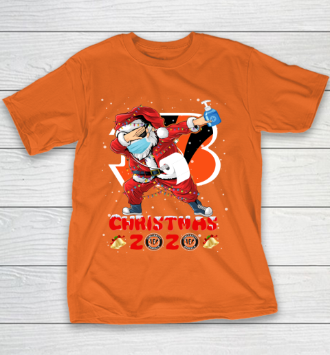 Cincinnati Bengals Funny Santa Claus Dabbing Christmas 2020 NFL Youth T-Shirt 4