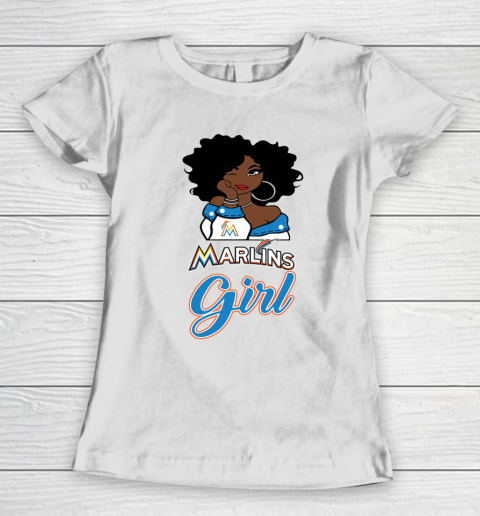 Miami Marlinss Girl MLB Women's T-Shirt 3
