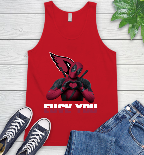 NHL Arizona Cardinals Deadpool Love You Fuck You Football Sports Tank Top 5