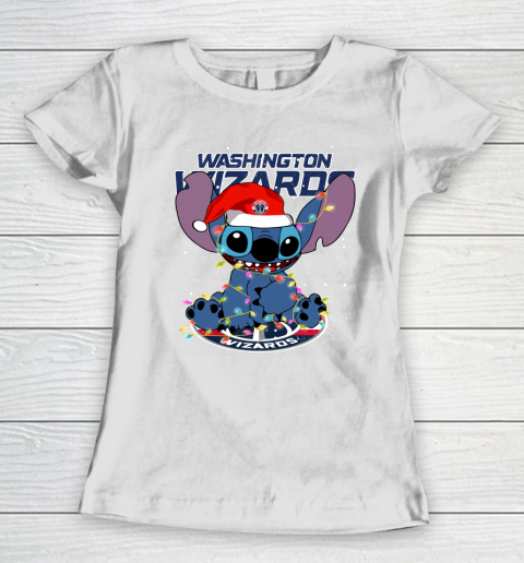 Washington Wizards NBA noel stitch Basketball Christmas Women's T-Shirt