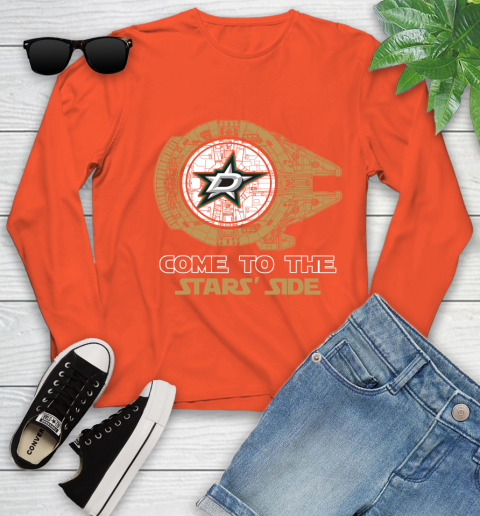 NHL Come To The Dallas Stars Wars Hockey Sports Youth Long Sleeve 3