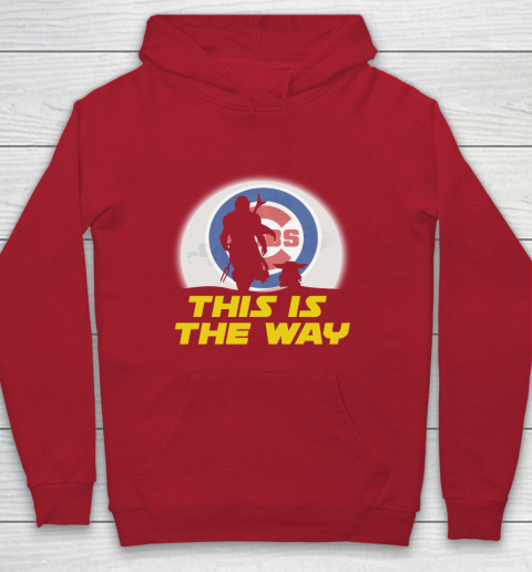 Chicago Cubs MLB Baseball Star Wars Yoda And Mandalorian This Is The Way Youth Hoodie 7