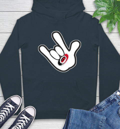 Carolina Hurricanes NHL Hockey Mickey Rock Hand Disney Hoodie 7