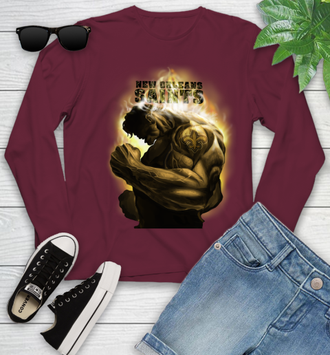 New Orleans Saints NFL Football Hulk Marvel Avengers Sports Youth Long Sleeve 6