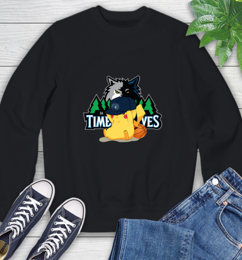 NBA Pikachu Basketball Sports Minnesota Timberwolves Sweatshirt 2