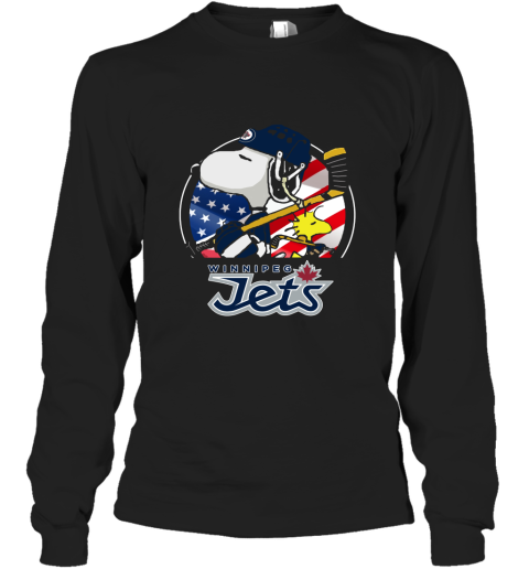 Winnipeg Jets Ice Hockey Snoopy And Woodstock NHL Long Sleeve T-Shirt