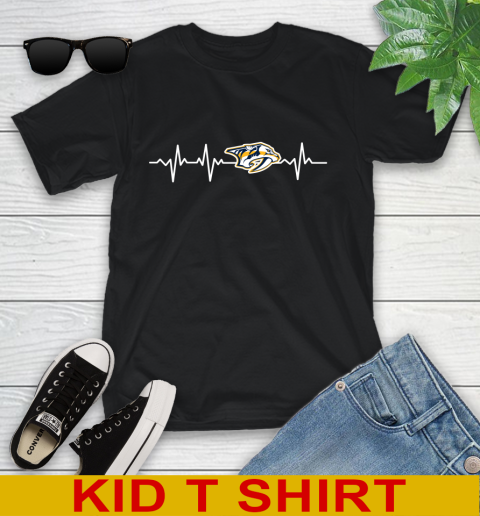 Nashville Predators NHL Hockey Heart Beat Shirt Youth T-Shirt Nashville Predators NHL Hockey Heart Beat Shirt Youth T-Shirt