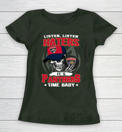 Listen Haters It is PANTHERS Time Baby NHL Women's T-Shirt 4